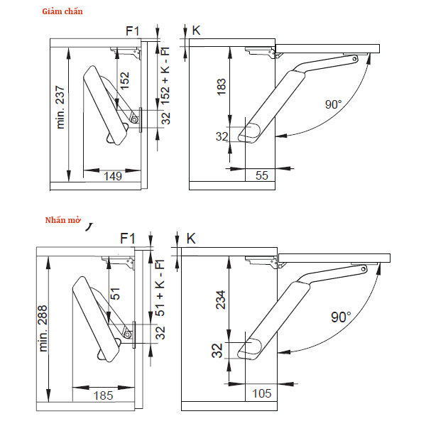 TAY NÂNG HAFELE FLAP H1.5
