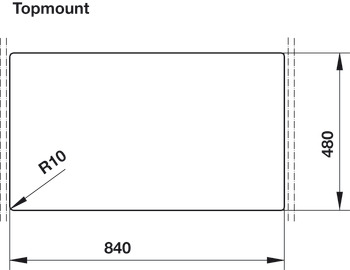 Chậu đá Hafele 860mm HS19-GEN2R90  màu xám