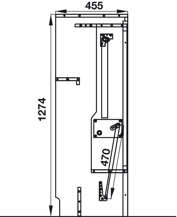 PHỤ KIỆN GIƯỜNG XẾP HAFELE BETLIFT, MỞ ĐỨNG 271.97.342