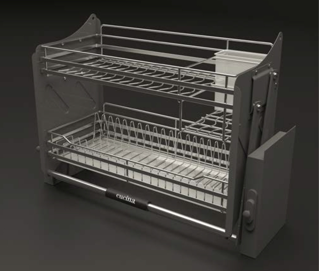 Giá bát đĩa nâng hạ Cucina 800mm Inox 304 504.76.137