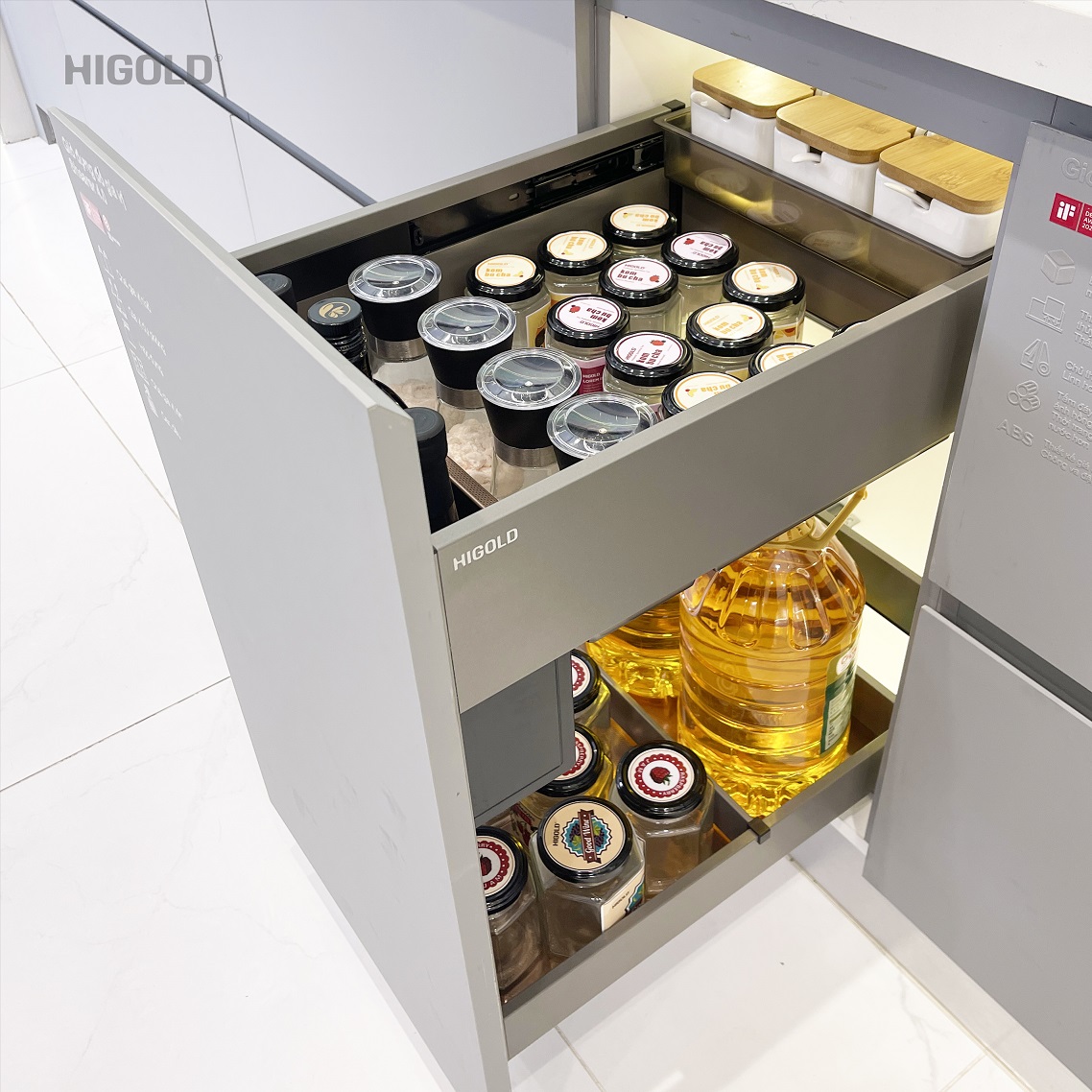 KỆ GIA VỊ HỘP NHÔM 4.0 HIGOLD SHEARER