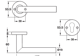 Tay nắm gạt cửa phòng Hafele 903.92.559