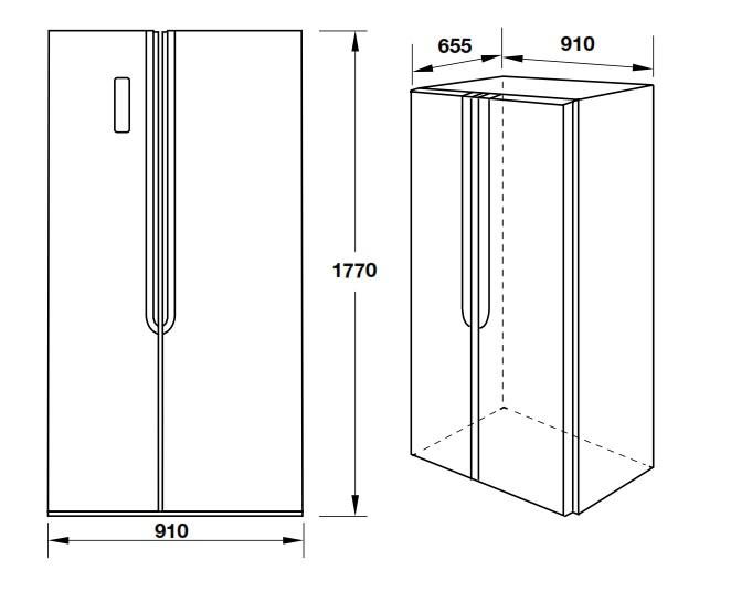 Tủ lạnh HF-SB5321FB Hafele 534.14.021