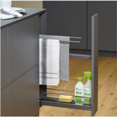 Kệ treo khăn Kesseböhmer màu đen 150mm 549.24.633