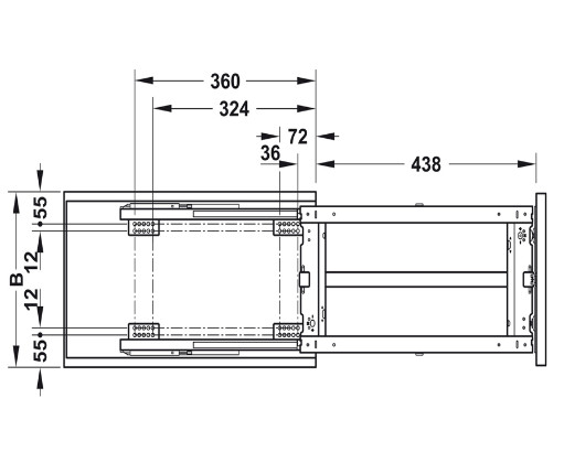 Bộ rổ kéo Dipensa Junior III 300mm Hafele 545.11.962