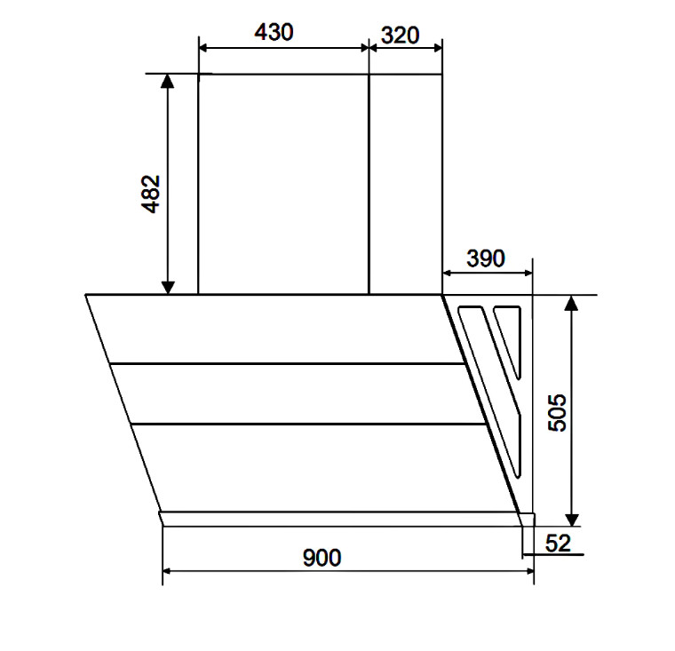 Máy hút mùi gắn tường Hafele HC-H902WC 538.81.742