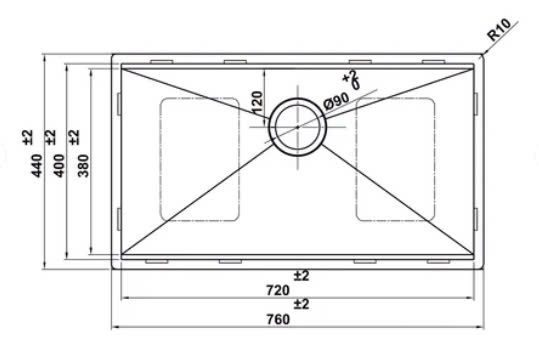 Chậu Inox Hafele WS R0 HS24-SSN1S-7644 567.24.467