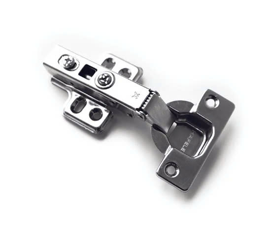 Bản lề Hafele DIY Inox 304 giảm chấn trùm ngoài - Thẳng 315.07.113