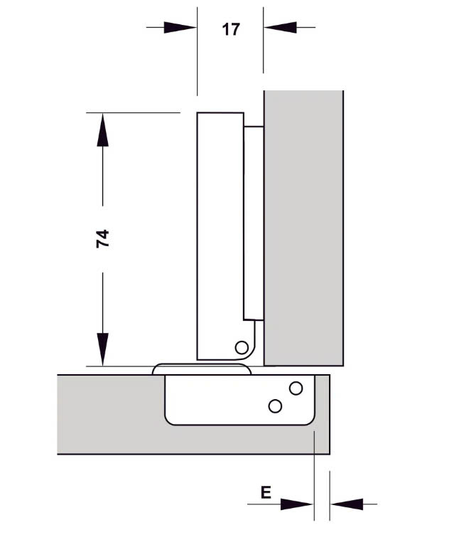 Bản lề Hafele DIY Inox 304 giảm chấn trùm ngoài - Thẳng 315.07.113