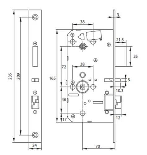 Khóa điện tử Hafele PP8100 - có chức năng Khóa Bluetooth