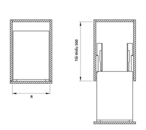 Giá dao thớt Hafele 400mm 549.20.020