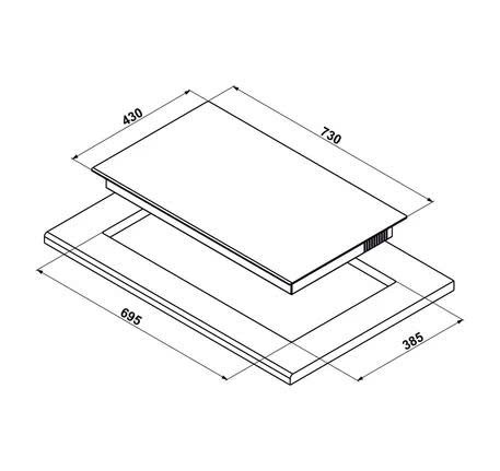 Bếp từ 2 vùng nấu Hafele HC-I7326B 533.09.989