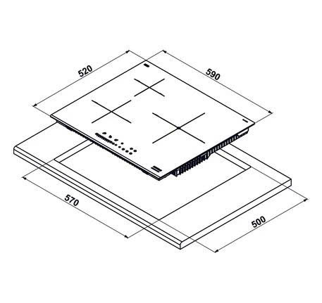 Bếp từ 3 vùng nấu Hafele HC-I6035B 533.09.961