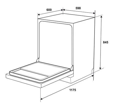 Máy rửa chén độc lập Hafele HDW-F6031G 535.29.651