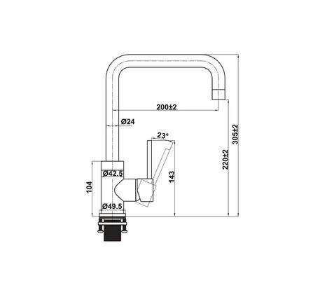 Vòi bếp Hafele HT21-CH1F220U 577.55.250