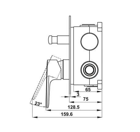 Bộ trộn âm Hafele 2 đường nước Kobe màu đen 589.15.037