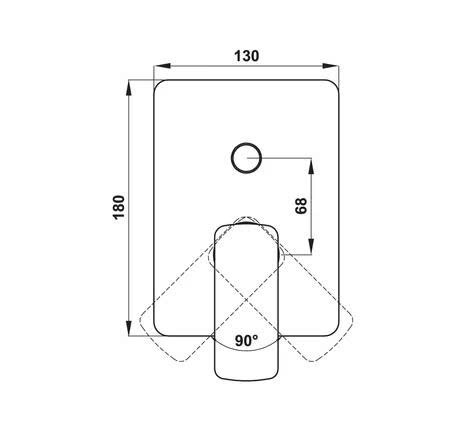 Bộ trộn âm Hafele 2 đường nước Kobe màu đen 589.15.037