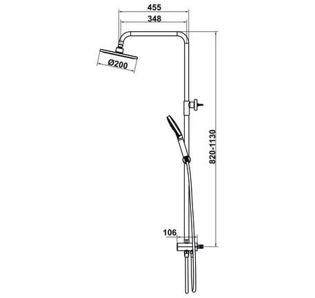 Thanh sen kết hợp không gồm bộ trộn Hafele 589.34.189 Màu Chrome