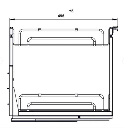 Rổ gia vị đa năng Hafele - OMERO KT400mm- 547.10.064