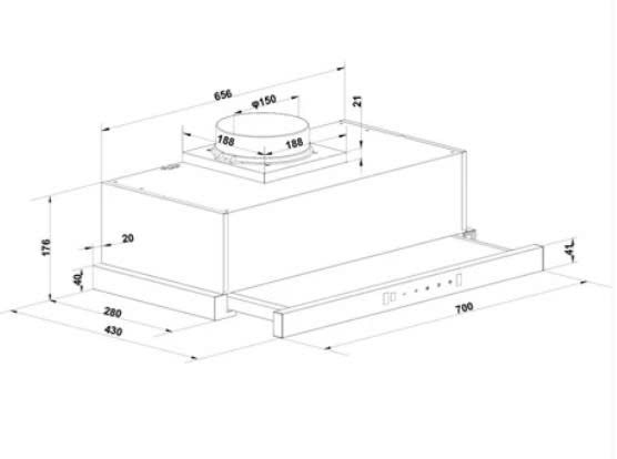 Máy hút mùi âm tủ Hafele HC-H7032TB 538.86.098