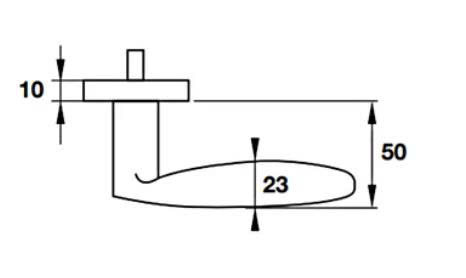 Tay nắm gạt có nắp che cho cửa phòng Hafele - Đồng bóng PVD 903.98.147