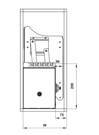 Giá bát nâng hạ Lento 600mm Hafele 504.76.009