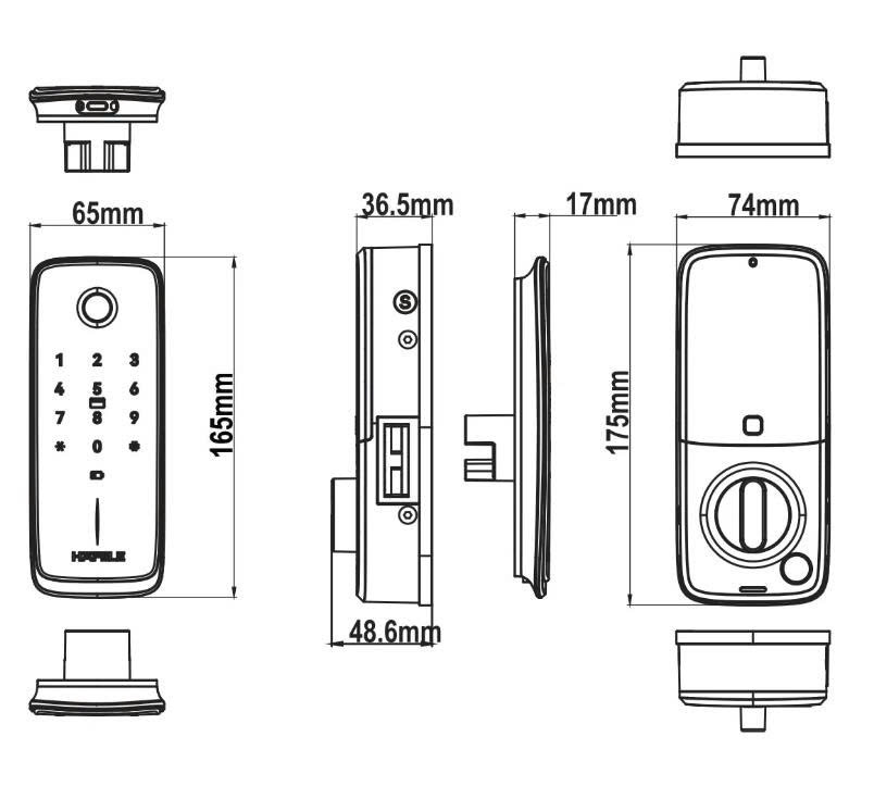 Khóa điện tử Nova - MR2501B 499.21.226