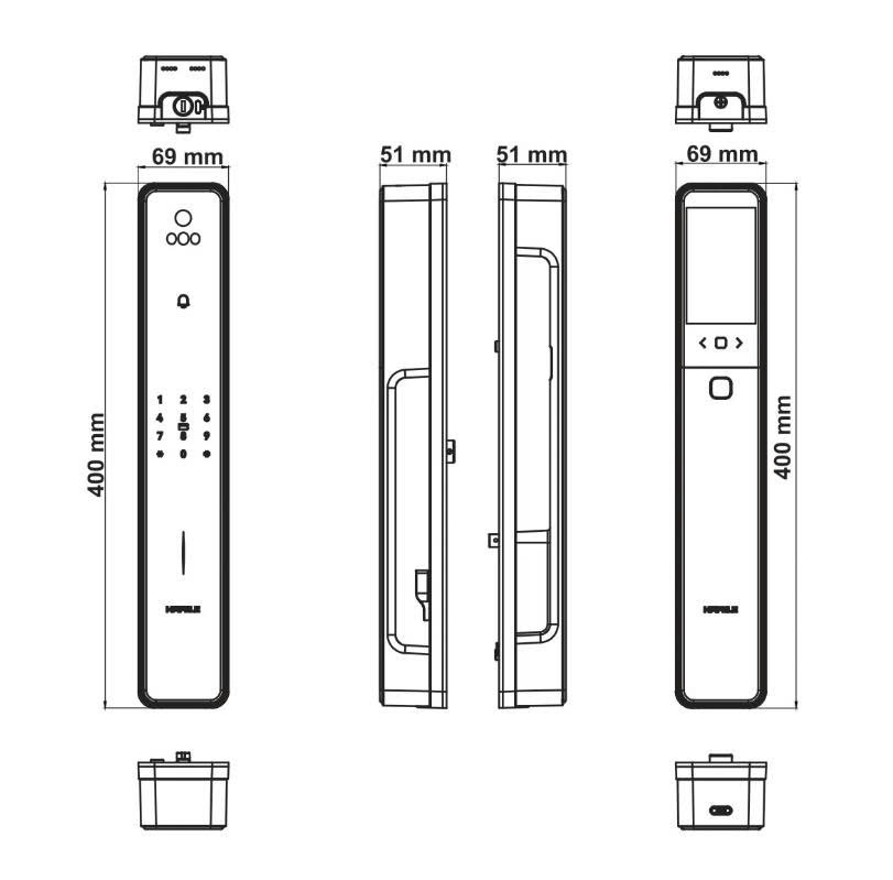 Khóa Điện Tử Infinity-PP2502W Hafele 499.21.223