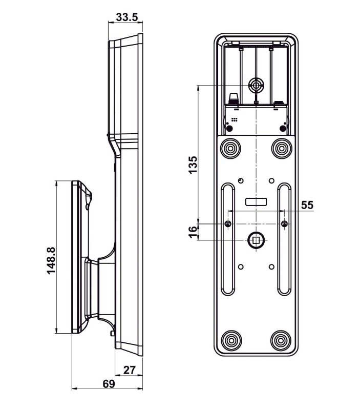 Khóa Điện Tử MP2503B Hafele 912.21.046