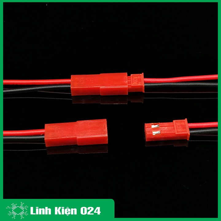 Dây Nối JST-2P Đỏ - 5 Đực 5 Cái
