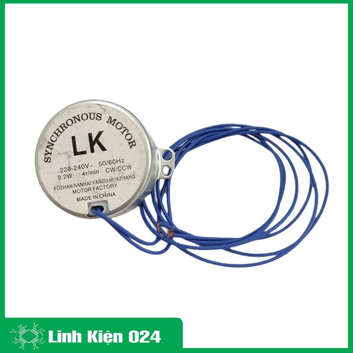 Động Cơ Túp Năng Điện 220VAC 0.2W 4 Vòng/Phút