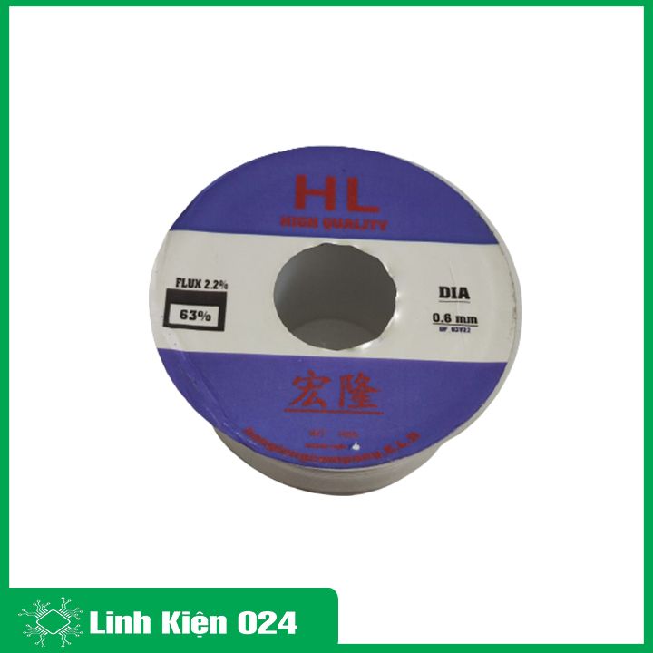 Thiếc Hàn HL  0.6mm 63% Hàn Quốc 100g