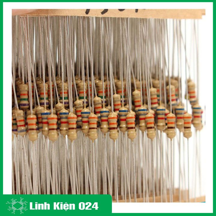 Gói 48 Loại Trở 5 Vạch 1/4W 1%  Từ 1R-1M Mỗi loại 10 Con