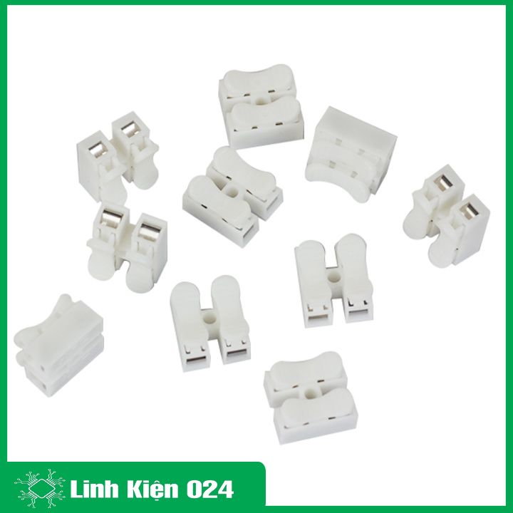 Bộ 10 Cầu Nối Dây Điện 2P- Trắng