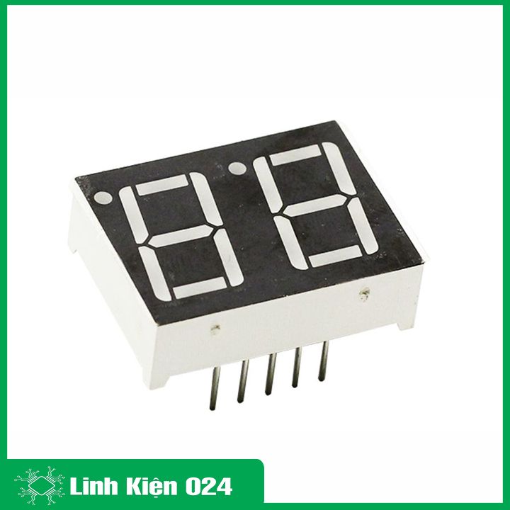 Bộ 5 Led 7 Thanh 2 Số Đỏ Anode Chung 0.56 Inch