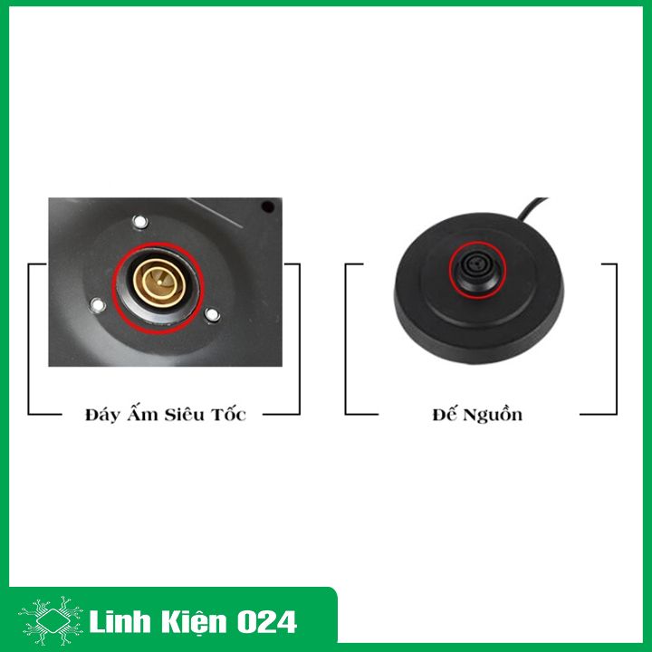 Bộ 3 Món Chân Ấm, Chân Đế Và Công Tắc Thay Thế Cho Ấm Đun Nước Siêu Tốc Loại Xịn