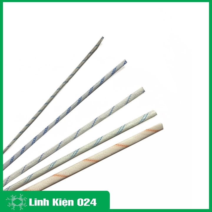 Bộ 5 Ống Gen Cách Điện Sợi Thủy Tinh 2,3,4,5,6mm Mỗi Loại 1m Chịu Nhiệt Cao