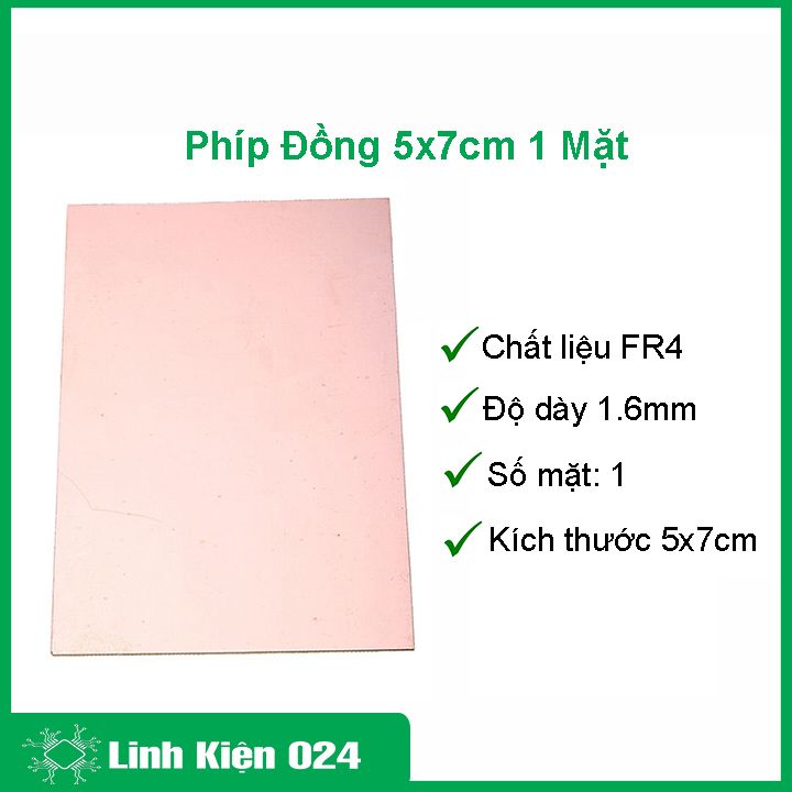 Bộ 3 Tấm Phíp Đồng Thủy Tinh 1 Mặt 5x7cm 1.6mm