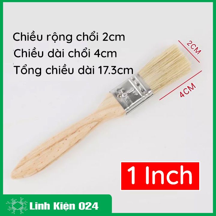 Chổi Vệ Sinh Mạch Quét Axetol Quét Sơn Cán Gỗ Sợi Siêu Dầy