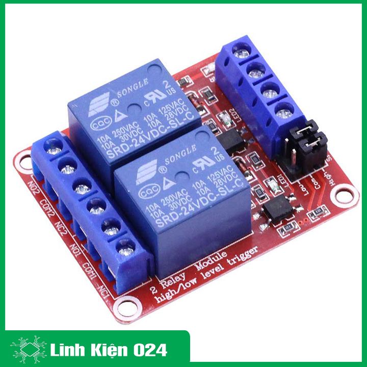 Module Relay 24VDC 1/2 Kênh High/Low