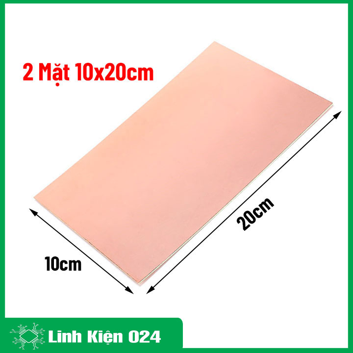 Phíp Đồng Thủy Tinh 2 Mặt 10x20cm Dày 1.6mm