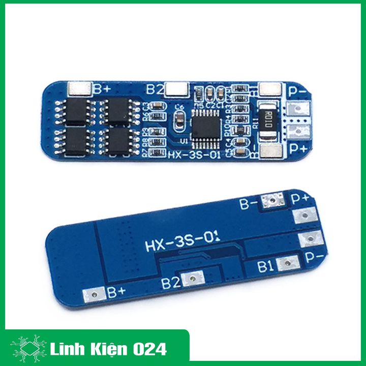 Module Mạch Bảo Vệ Pin Lithium 3 Cell 12.6V Dòng Xả 10A (K2I12-2)