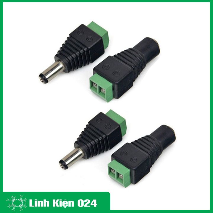 Bộ 4 Chiếc Jack Nối Nguồn 5.5x2.1mm ( 2 Cái - 2 Đực )