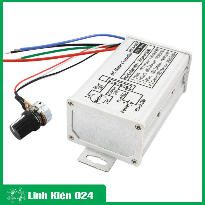 Module Điều Khiển Tốc Độ Động Cơ DC PWM 9-60V 20A 1200W 25Khz (K4A17)