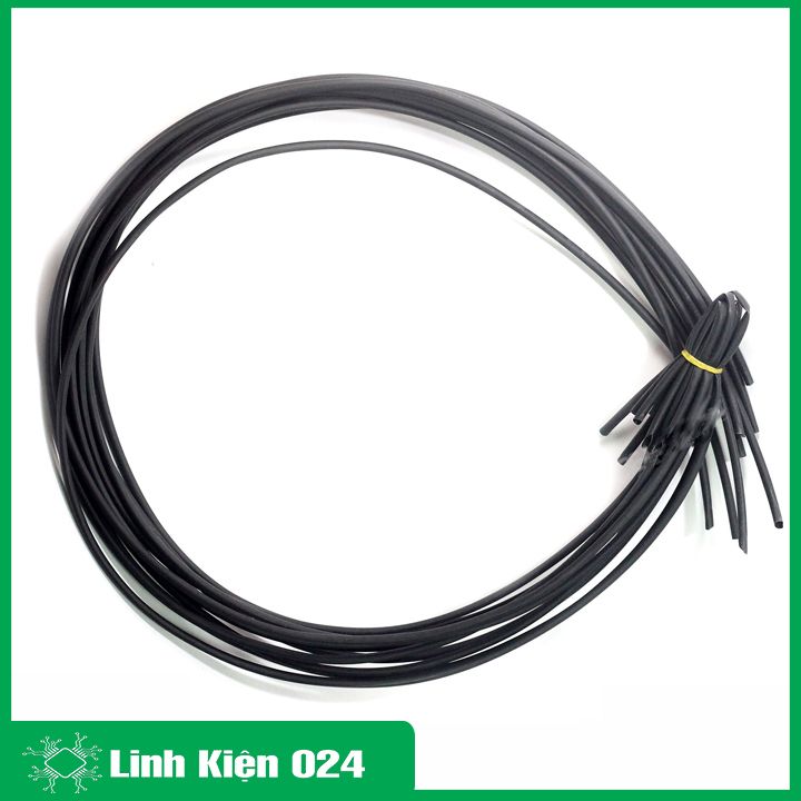 Bộ 10 Ống Gen Co Nhiệt Cách Điện, Mỗi Ống Dài 1m ( Đen ) - 3mm