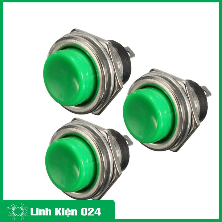 Bộ 3 Nút Nhấn Đề Sắt Loại To 15mm- Màu Sắc Ngẫu Nhiên