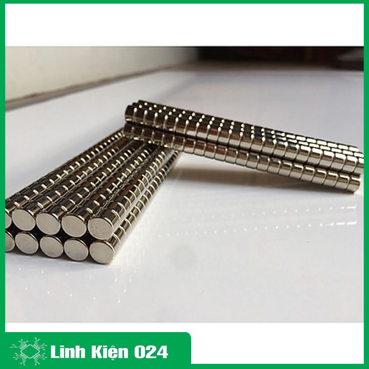 Nam châm viên trắng đất hiếm 8x5mm ( Combo 30 viên)