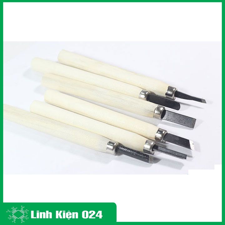 Bộ Dao Tiện Cán Gỗ 6 Chiếc