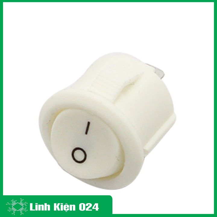 Công Tắc Tròn Nhỏ Màu Trắng Bập Bênh KCD1-103 (k1e11)