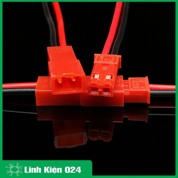 Dây Nối JST-2P Đỏ - 5 Đực 5 Cái